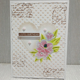 Lisa Horton Crafts 3D Embossing Folder | Dotty Magnolia Heart