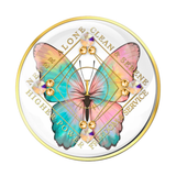 Narcotics Anonymous Clean Time Butterfly Gold AB Crystal Anniversary Coin