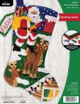Bucilla Rooftop Santa Felt Applique Stocking Kit
