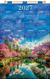 Design Works 2027 Calendar Sequin Felt Kit | Cherry Blossoms