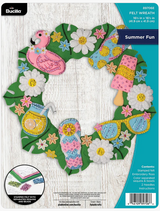 Bucilla Summer Felt Applique Wall Wreath Kit