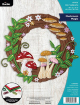 Bucilla Felt Applique Wall Wreath Kit | Mushroom Magic