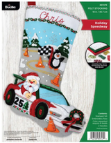 Bucilla Holiday Speedway Felt Applique Stocking Kit