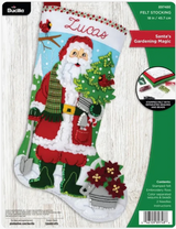 Bucilla Santa's Gardening Magic Felt Applique Stocking Kit