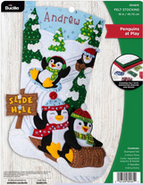 Bucilla Penguins At Play Felt Applique Stocking Kit