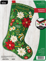 Bucilla Poinsettia Elegance Felt Applique Stocking Kit