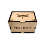 Personalized Dragonfly Prayer Box (God Box) - Small