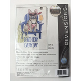 Dimensions Beach Day Dog Counted Cross Stitch Kit