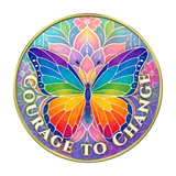 Butterfly - Courage to Change Affirmation Coin