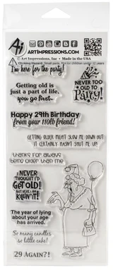 Art Impressions Never Too Old Laugh Lines Clear Stamps