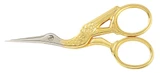 Gingher Gold-Handled Stork Embroidery Scissors 3.5"
