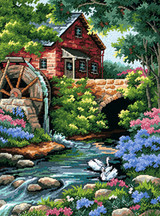 Dimensions Needlepoint Kit - Old Mill Cottage