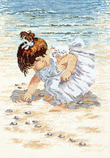 Janlynn Counted Cross Stitch Kit - Collecting Shells