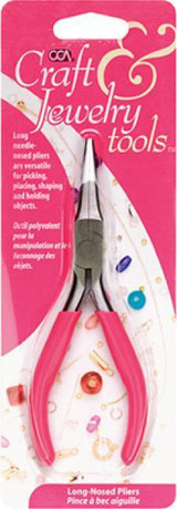 Cousin Craft & Jewelry Long Nose Pink Pliers 5"