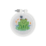 Kid Stitch Mini Counted Cross Stitch Kit - Soggy Froggy