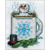Design Works Counted Cross Stitch Kit - Cocoa Snowman
