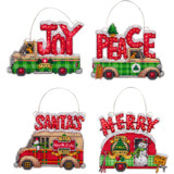Dimensions Holiday Trucks Plastic Canvas Ornament Kit