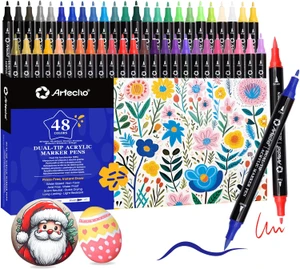 Artecho Dual-Tip Acrylic Markers: The Best Paint Pens for Rock Painting!