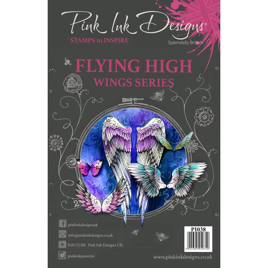 Pink Ink Designs A5 Clear Stamp Set - Flying High