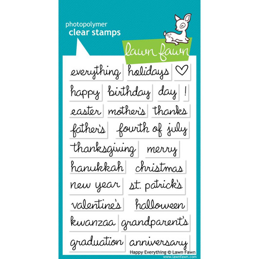 Lawn Fawn Clear Stamps - Happy Everything
