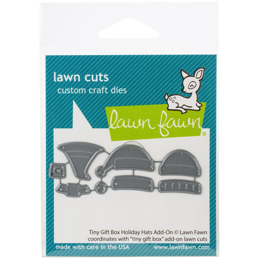 Lawn Cuts Custom Craft Dies - Tiny Gift Box Holiday Hats Add-On