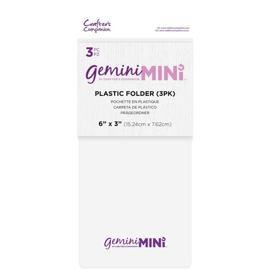 Crafter's Companion Gemini Mini Plastic Folder 3/Pkg