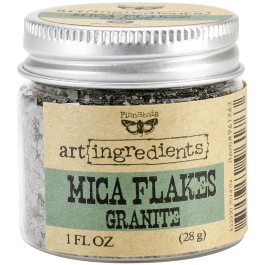 Prima Marketing Finnabair Art Ingredients Mica Flakes 1oz - Granite
