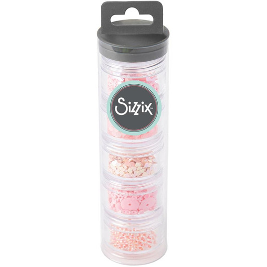 Sizzix Making Essential Sequins & Beads 5/Pkg - Cherry Blossom, 5g Per Pot