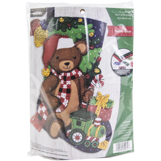 Bucilla Teddy Bear Felt Applique Stocking Kit