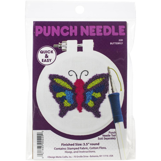 Design Works Punch Needle Kit - Butterfly