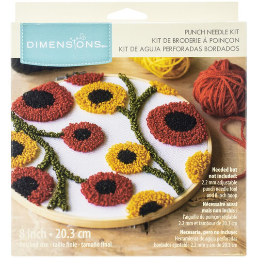 Dimensions Punch Needle Kit - Floral Pattern