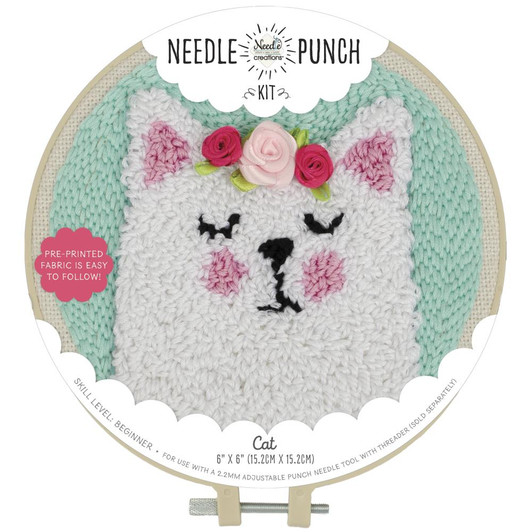 Fabric Editions Needle Creations Needle Punch Kit - Cat