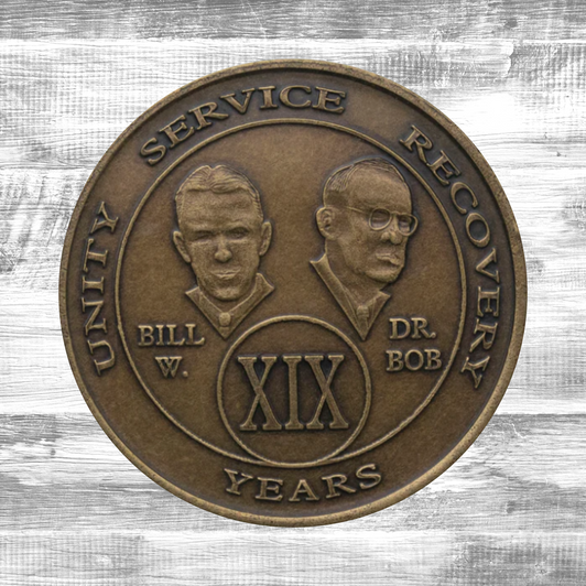 AA Bill & Bob Month/Year Bronze Coin