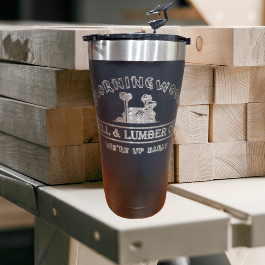 Laser Etched Double-Wall 20oz Tumbler - Morning Wood