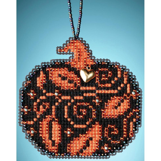 Mill Hill Counted Cross Stitch Ornament Kit - Glowing Pumpkin