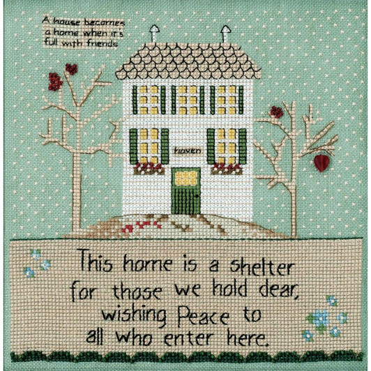 Mill Hill Curly Girl-Home Is A Shelter Counted Cross Stitch Kit