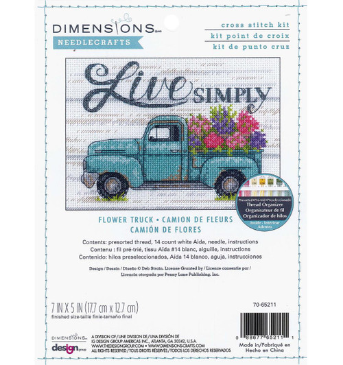 Dimensions Live Simply Flower Tuck Counted Cross Stitch Kit