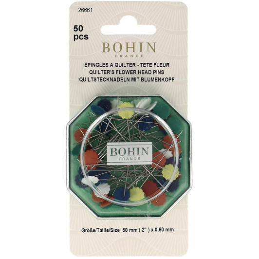 Bohin Quilter's Flower Head Pins - Size 32 50/Pkg