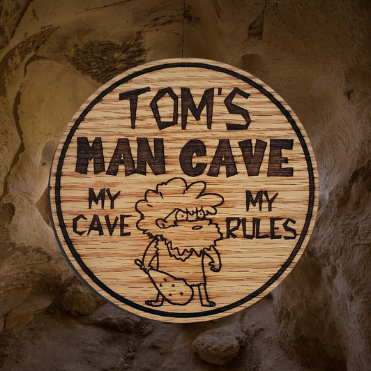 Man Cave Personalized Wooden Coasters Set Man Cave Personalized Wooden Coasters Set