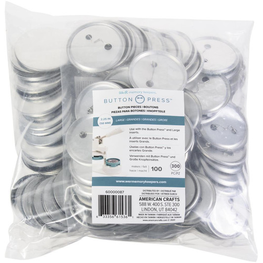 We R Makers Button Press Refill Pack 100/Pkg | Large (58mm)