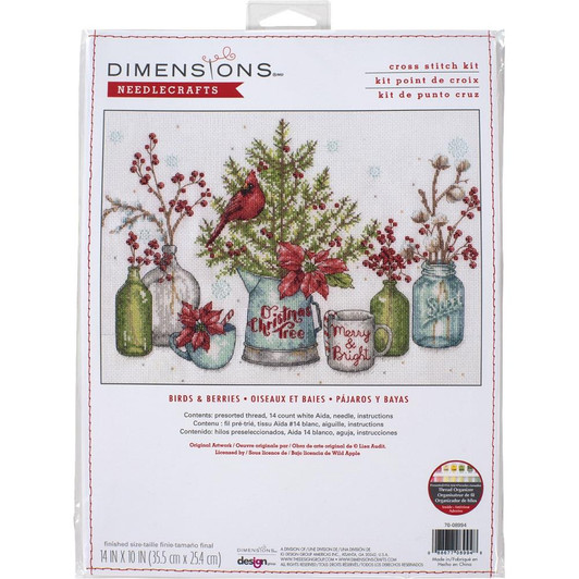 Dimensions Birds And Berries Counted Cross Stitch Kit