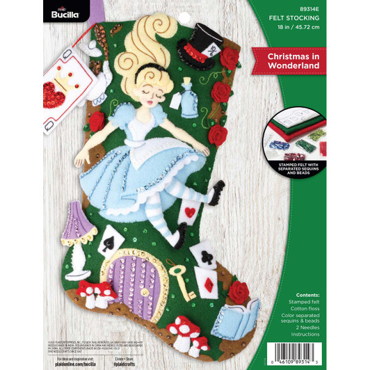 Bucilla Christmas In Wonderland Felt  Applique Stocking Kit