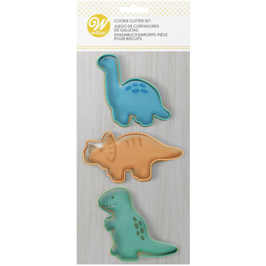 Wilton Dinosaurs Metal Cookie Cutter Set 3/Pkg