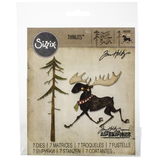 Sizzix Thinlits Merry Moose Dies By Tim Holtz