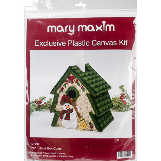 Mary Maxim Tree Plastic Canvas Tissue Box Kit