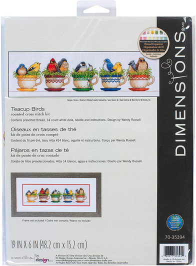 Dimensions Counted Cross Stitch Kit | Teacup Birds