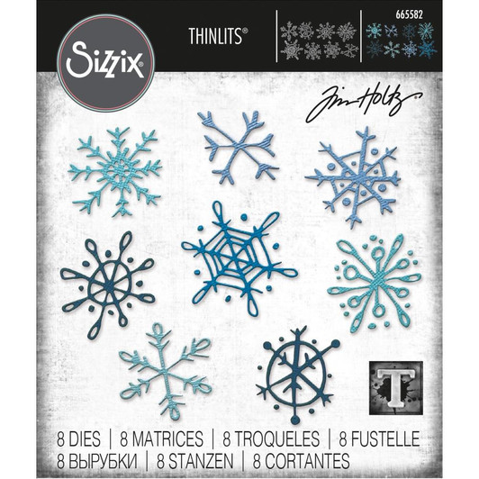 Sizzix Thinlits Scribbly Snowflakes Dies By Tim Holtz