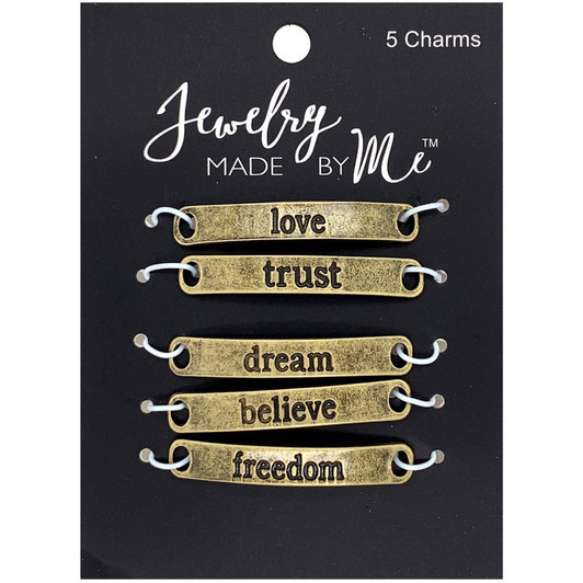 Jewelry Made By Me Inspirational Charms 5/Pkg