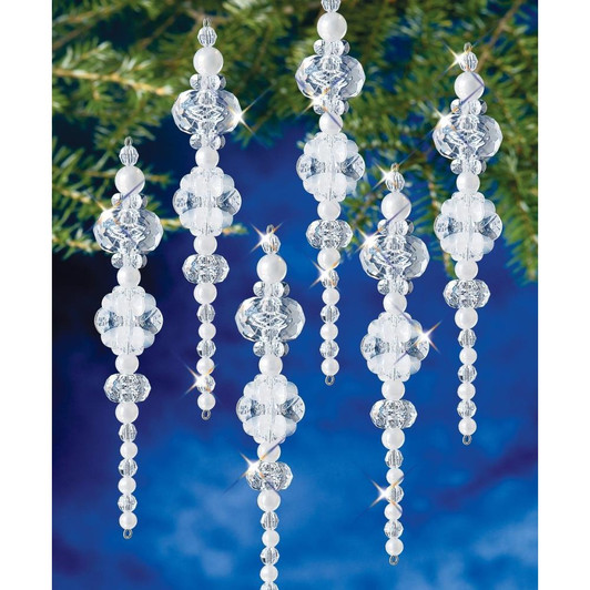 The Beadery Ice & Pearl Iceicle Beaded Ornament Kit