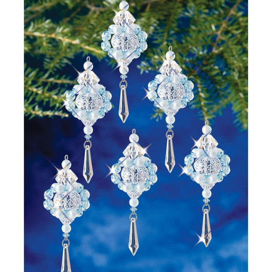 The Beadery Winter's Elegance Snowflake Beaded Ornament Kit